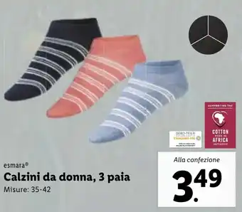 Lidl esmara® Calzini da donna, 3 paia Misure: 35-42 offerta