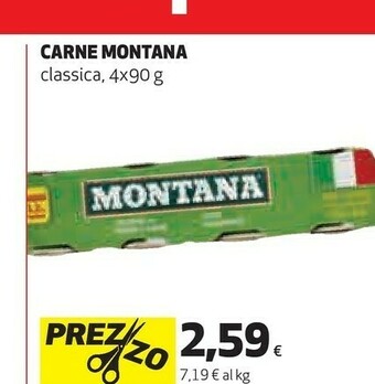 Coop Montana Carne offerta