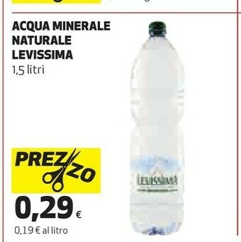 Coop Levissima Acqua Naturale 1500 G(ml) offerta