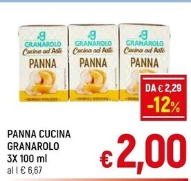 A&O Granarolo panna cucina offerta