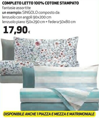 Coop Completo Letto 100% Cotone Stampato offerta