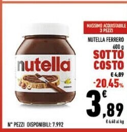 Conad City Ferrero nutella offerta