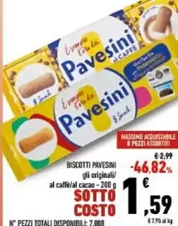 Conad City Pavesi biscotti offerta