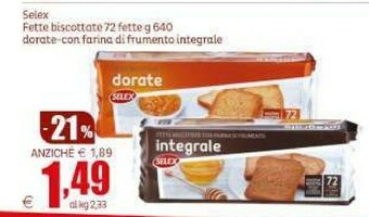 Elite Selex Fette biscottate offerta