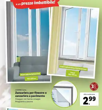 Lidl LIVARNO home Zanzariera per finestre o zanzariera a pavimento offerta