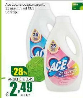 Elite Ace Detersivo lavatrice offerta