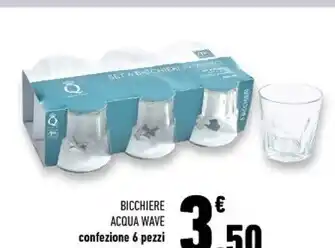 Conad Superstore Bicchiere acqua wave offerta