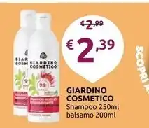 Ipersoap Giardino cosmetico shampoo balsamo offerta