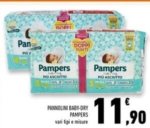 Conad Superstore Pampers pannolini baby-dry offerta