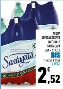 Conad Santagata acqua effervescente naturale offerta