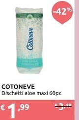 Ipersoap Cotoneve dischetti aloe maxi 60pz offerta
