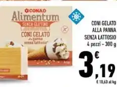 Conad Conad coni gelato alla panna offerta