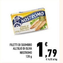 Conad Nostromo filetti di sgombro all'olio di oliva offerta