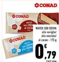 Conad Conad wafer con crema offerta
