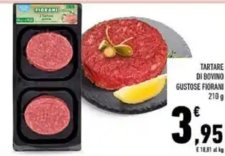 Conad Fiorani tartare di bovino gustose offerta