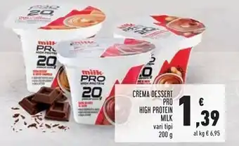 Conad Milk crema dessert pro high protein offerta