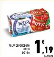 Conad Mutti polpa di pomodoro offerta