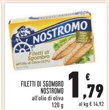 Conad Nostromo filetti di sgombro offerta