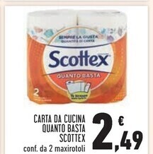 Conad Scottex carta da cucina quanto basta offerta