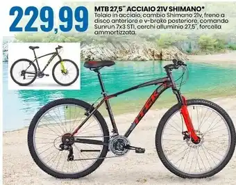Eurospin Shimano mtb 27,5 acciaio 21v offerta