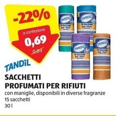 ALDI Tandil sacchetti profumati per rifiuti offerta