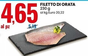 Eurospin Filetto di orata offerta
