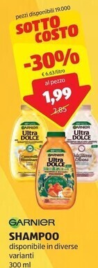 ALDI Garnier shampoo offerta