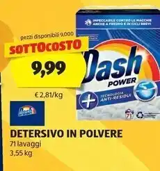 ALDI Dash detersivo in polvere offerta