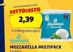 ALDI Granarolo mozzarella multipack offerta
