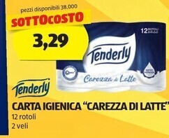 ALDI Tenderly carta igienica ''carezza di latte'' offerta