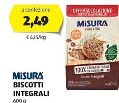 ALDI Misura biscotti integrali offerta