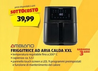 ALDI Ambiano friggitrice ad aria calda xxl offerta