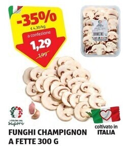 ALDI I colori del sapore funghi champignon a fette 300 g offerta
