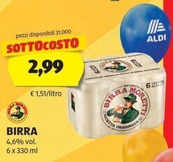 ALDI Moretti birra offerta