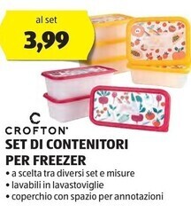 ALDI Crofton set di contenitori per freezer offerta