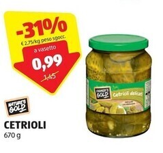ALDI Nature's gold cetrioli offerta
