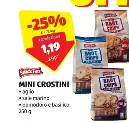 ALDI Snack fun mini crostini offerta