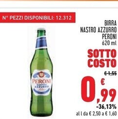 Conad City Peroni birra nastro azzurro offerta