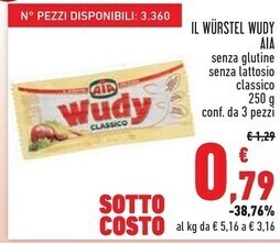 Conad City Aia il wurstel wudy offerta