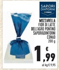 Conad City Conad mozzarella fior di latte dell'agro pontino sapori & dintorni offerta