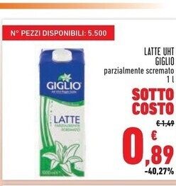 Conad City Giglio latte uht offerta