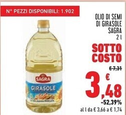 Conad City Sagra olio di semi di girasole offerta