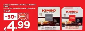Bennet Kimbo capsule espresso napoli o intenso offerta