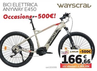 Norauto Wayscral - bici elettrica anyway e450 offerta
