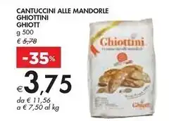 Bennet Ghiott - cantuccini alle mandorle ghiottini offerta
