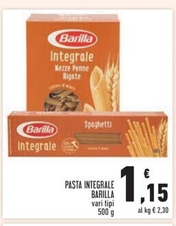 Conad City Barilla pasta integrale offerta