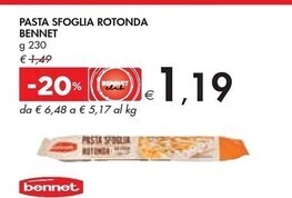 Bennet Bennet - pasta sfoglia rotonda offerta
