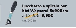 Wayscral - lucchetto a spirale per bici 6x900cm