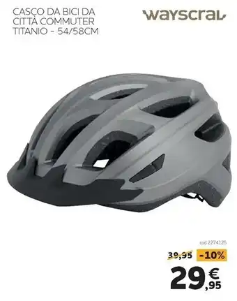 Norauto Wayscral - casco da bici da città commuter titanio - 54/58cm offerta
