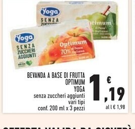 Conad City Yoga bevanda a base di frutta optimum offerta